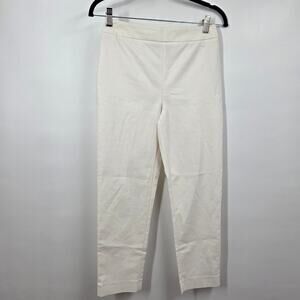 FUZZI $395 Womens Ivory Straight Leg Cropped Dress Pants 40/M Career